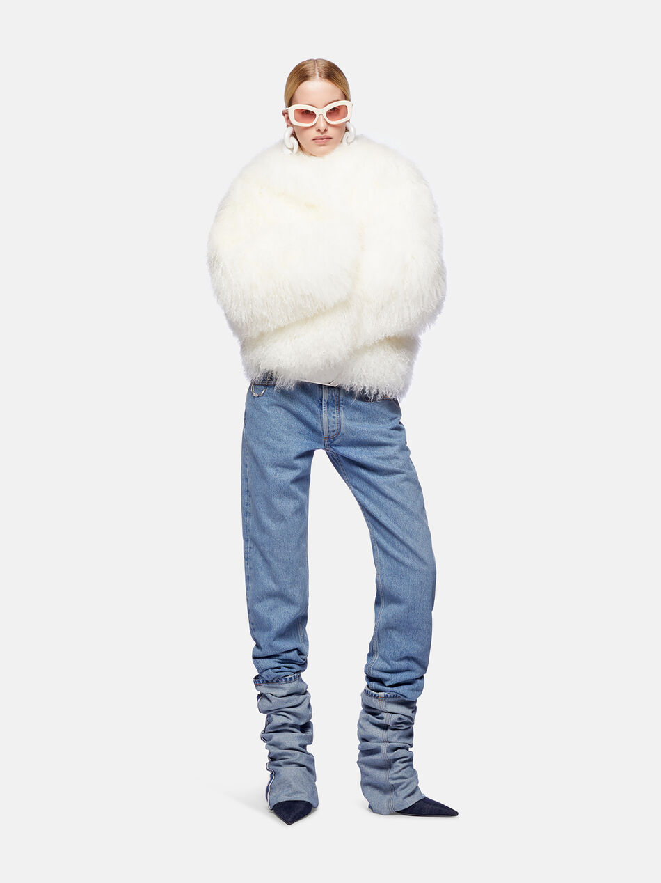 THE ATTICO White short coat WHITE 248WCB44FUR2001