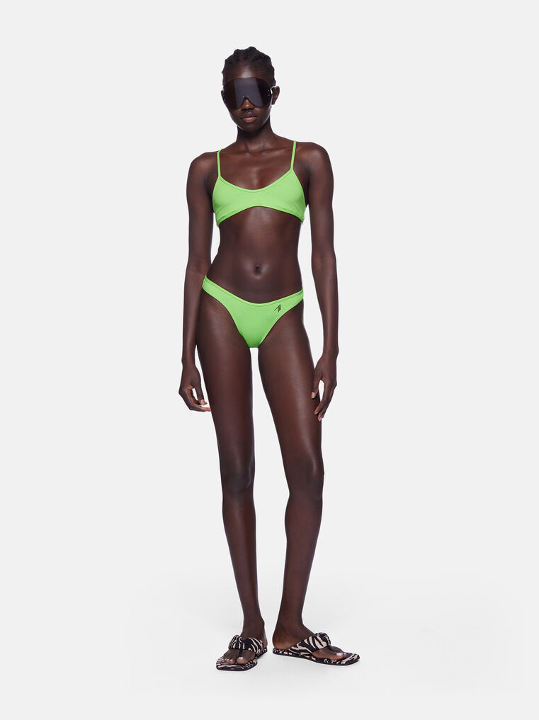 Shop Attico The  Beachwear Gend - Acid Green Bikini Acid Green Main Fabric: 90% Nylon 10% Elastane, Lining