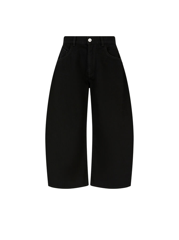 Attico The Pants Gend - Black Long Pant Black Main Material: 100% Cotton, Lining: 65% Polyester 35% In Black