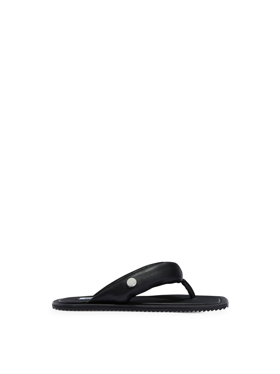 THE ATTICO ''Indie'' black flat thong BLACK 247WS797L001100