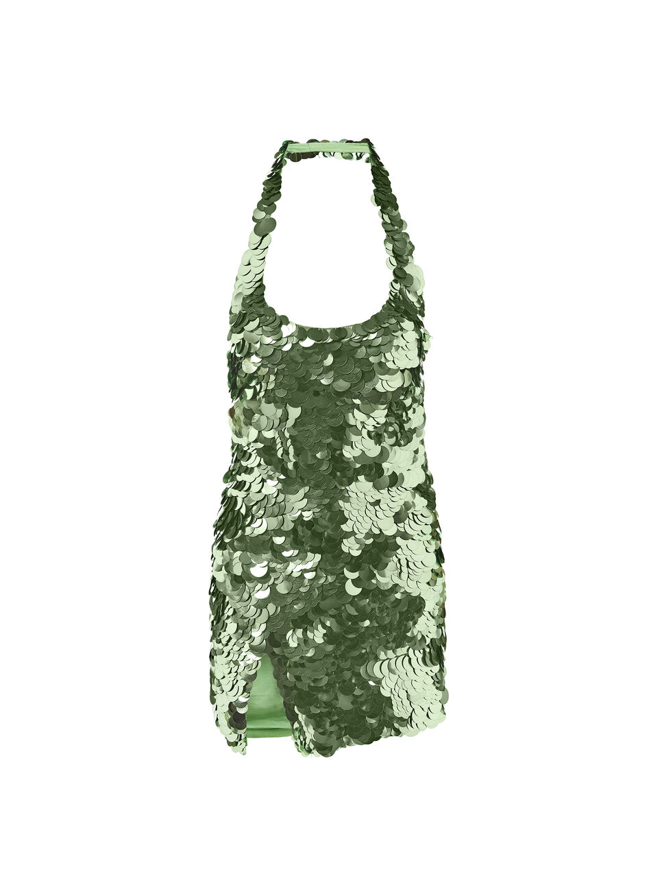 THE ATTICO ''Allium'' green mini dress APPLE GREEN 226WCA140H118136