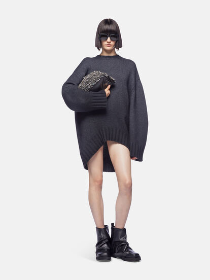THE ATTICO Knitwear gend - Dark purple sweater Dark purple Main material: 70% wool 30% cashmere THE ATTICO Knitwear gend - Dark purple sweater Dark purple Main material: 70% wool 30% cashmere