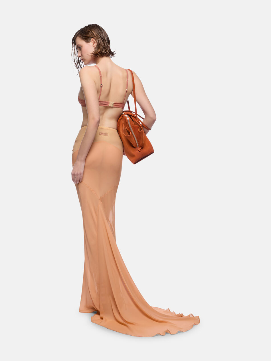 THE ATTICO Peach long skirt PEACH 250WCS00270MIX051AA006