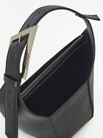 6 PM Medium Leather Shoulder Bag in Green - The Attico