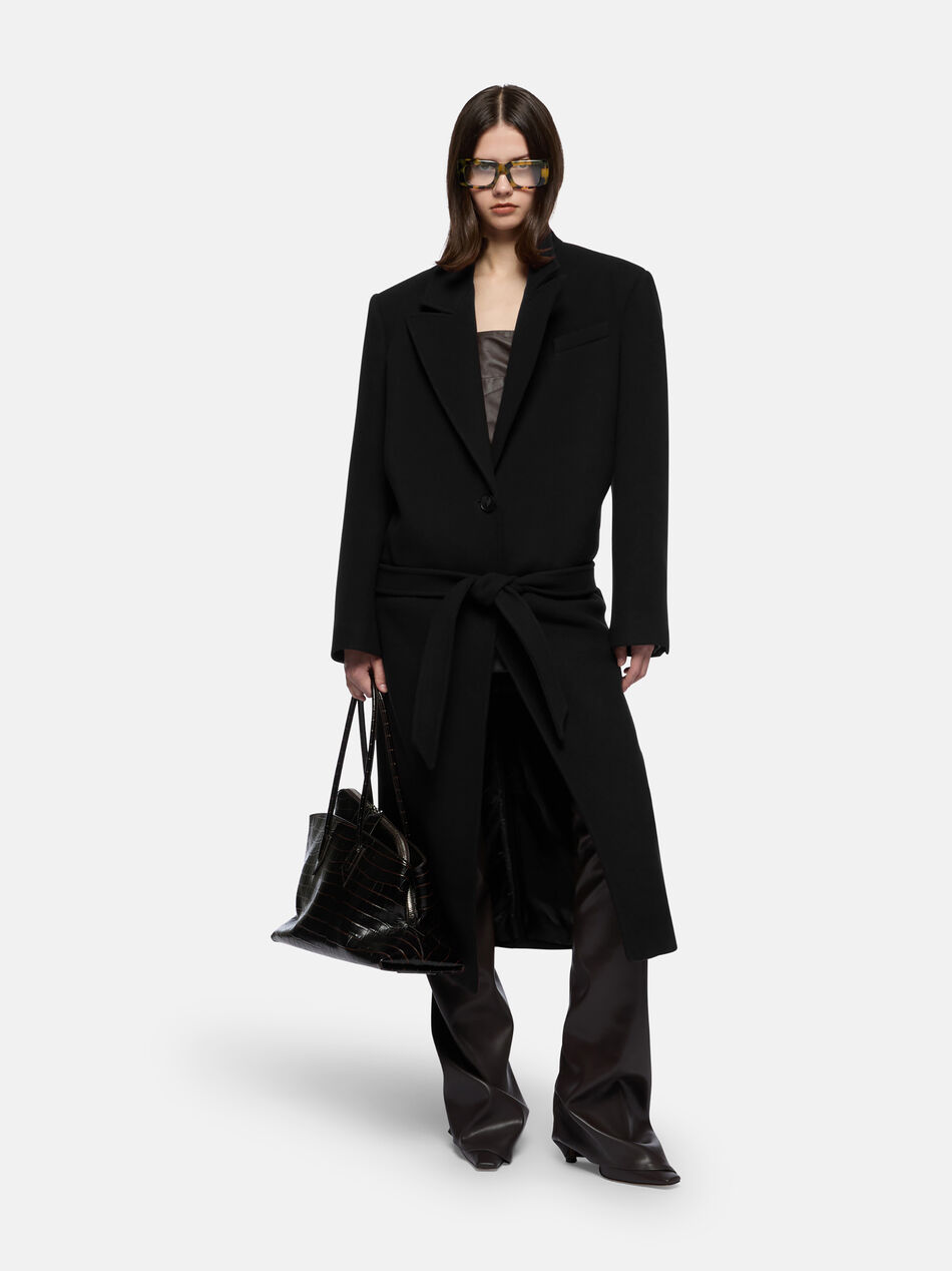 THE ATTICO Black long coat Black 251WCC00084WWV058AA100