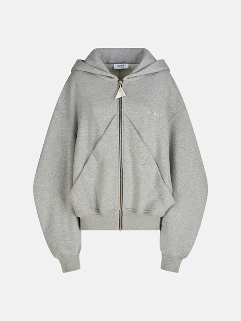 THE ATTICO Melange grey and beige sweatshirt Melange grey/beige 250WCF00015JJF007AA876