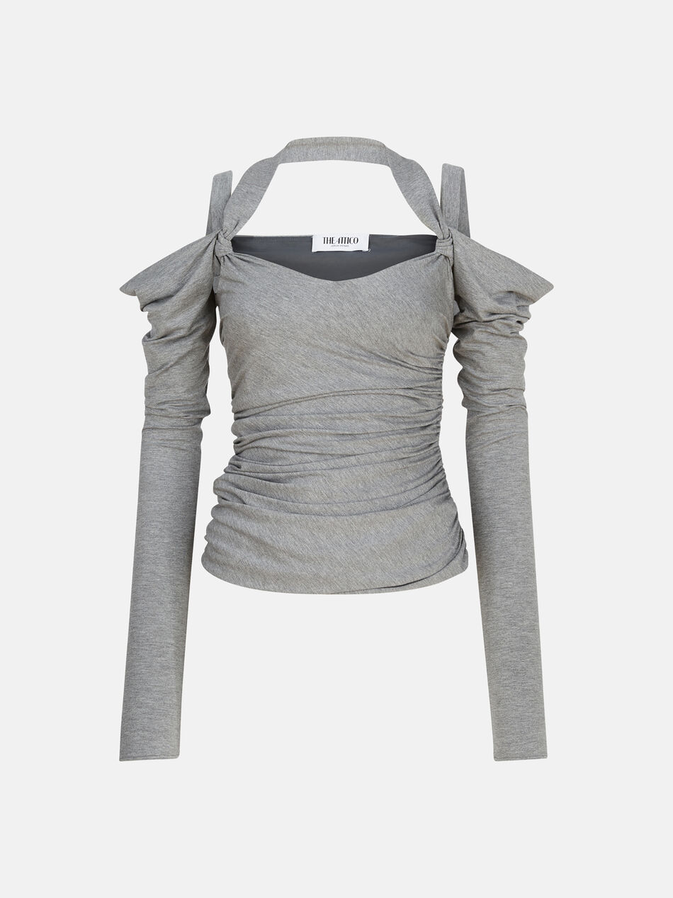 THE ATTICO Melange grey top Melange grey 251WCI00022JJJ068AA183