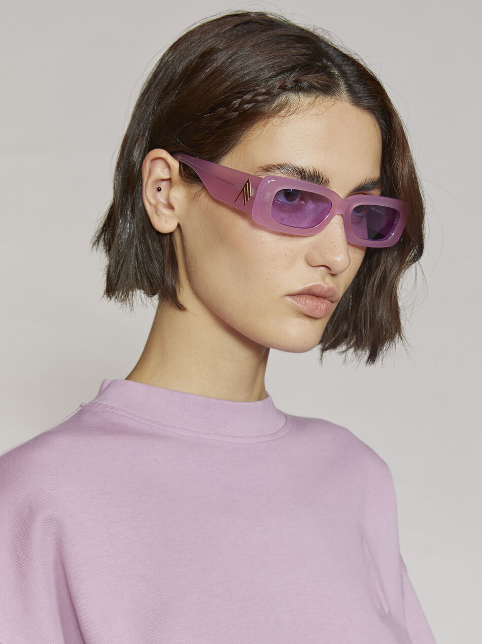 THE ATTICO "Mini Marfa" orchid sunglasses ORCHID HAZE 212WAS11MET2188
