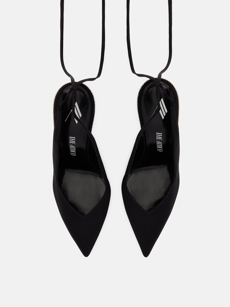 THE ATTICO ''Venus'' silver and black slingback SILVER/BLACK 231WS032TV07212