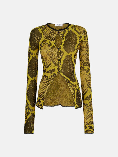 THE ATTICO Yellow and black cardigan YELLOW/BLACK 251WCD00005KCC004AA227