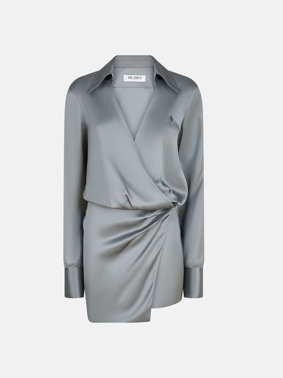THE ATTICO Grey mini dress GREY 251WCA00394VVV088AA084