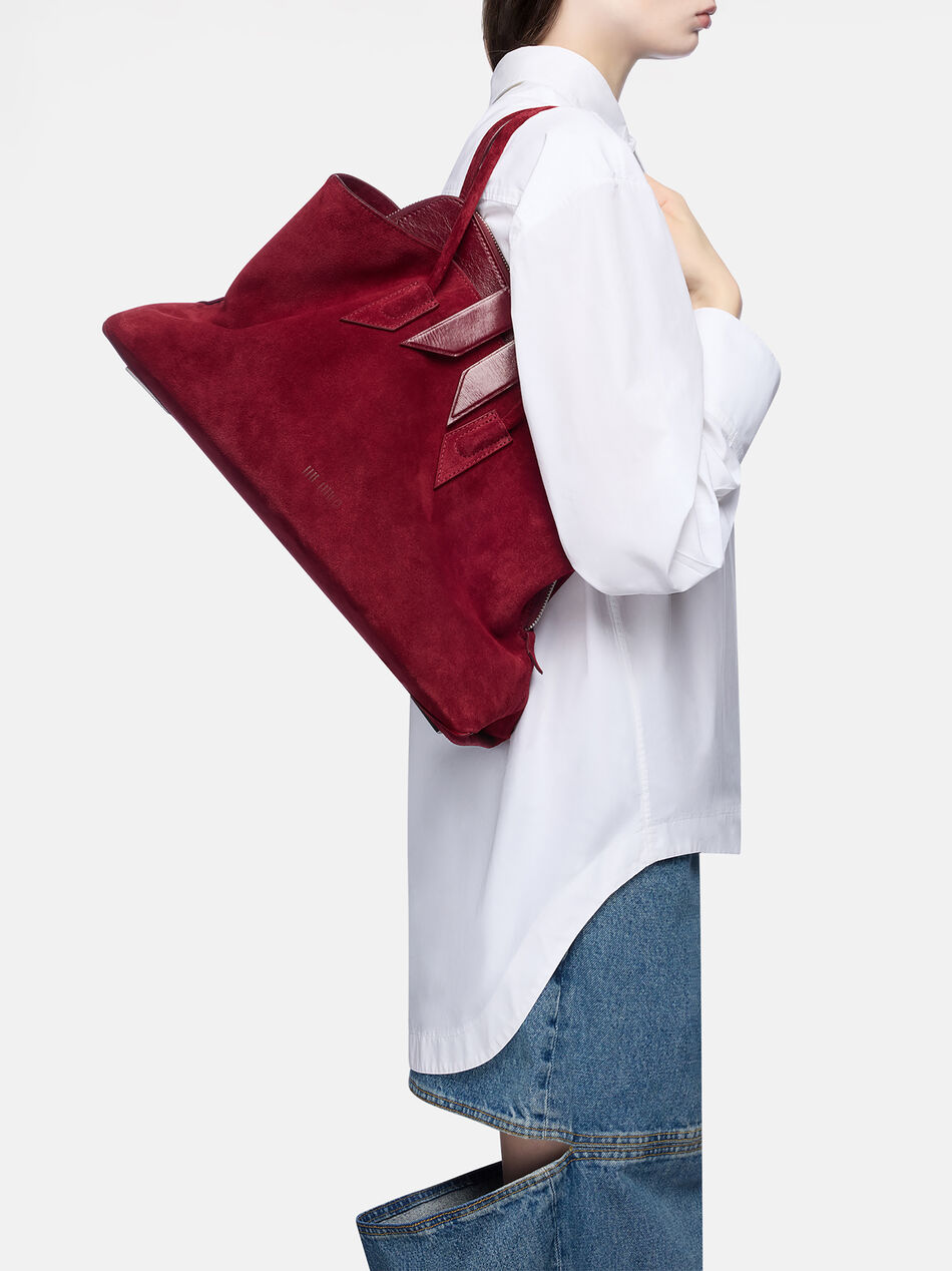 THE ATTICO "La Passeggiata Medium" cherry red top handle CHERRY RED CAPWAH00054MIX126AA273