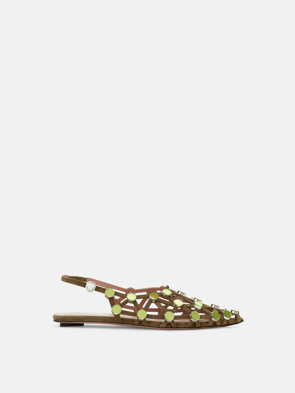 THE ATTICO ''Grid'' military green ballerina Military green 251WSH00801LBT007SA828