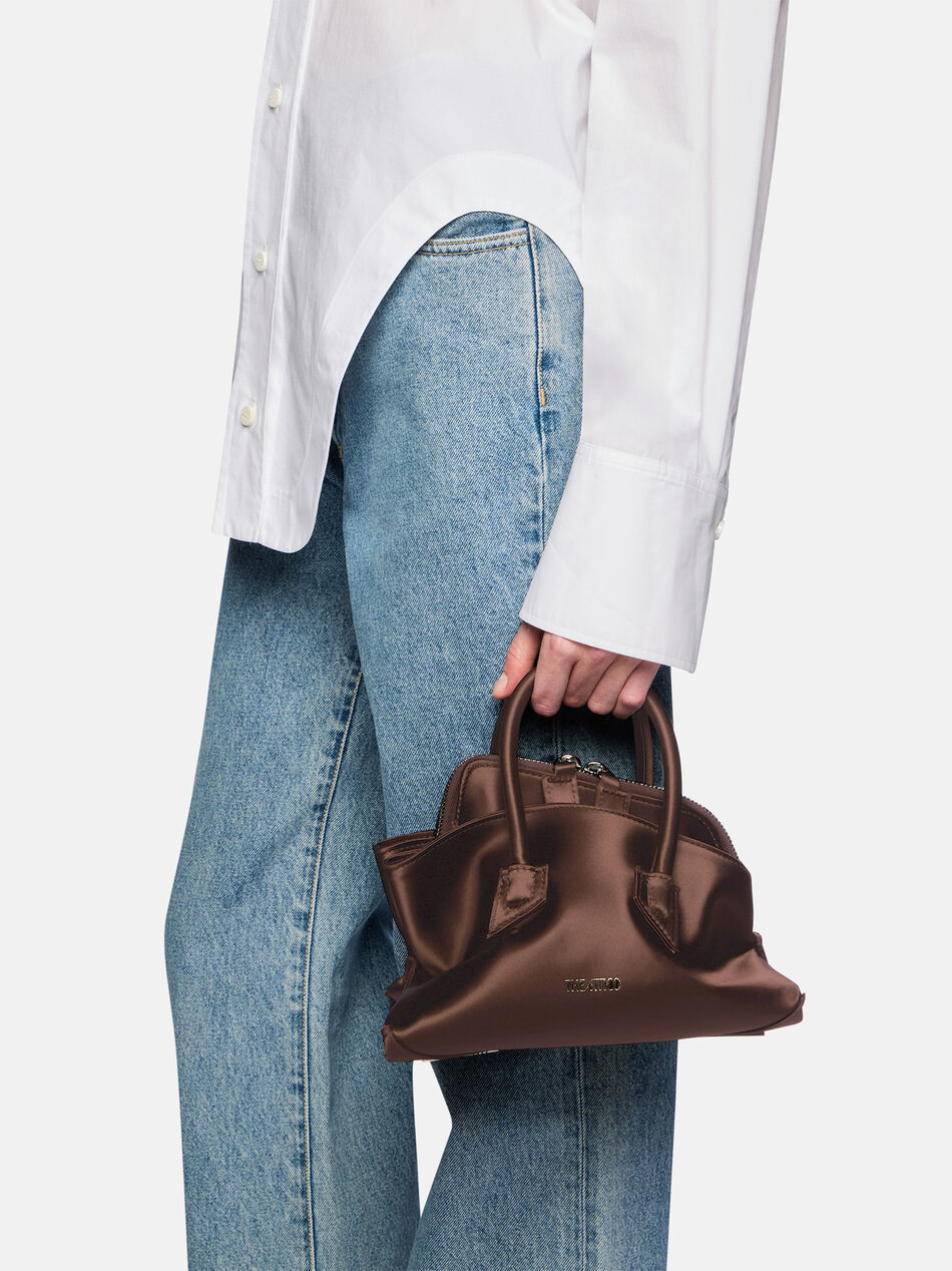 THE ATTICO ''La Passeggiata Mini'' dark brown top handle DARK BROWN 260WAH00063PCA001AA204