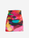 THE ATTICO Multicolour printed mini skirt  215WBB09PA17021
