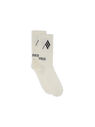 THE ATTICO Short length socks WHITE/BLACK 236WAK01C030020