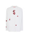 THE ATTICO T-shirt white and burgundy White/Burgundy SPEWCT000246J025P821