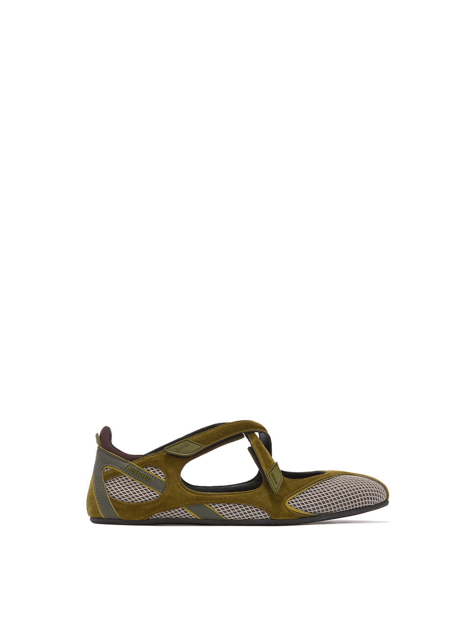 THE ATTICO ''Floor01'' ballerina flat military green Military green 251WSH00871MIX062AA828