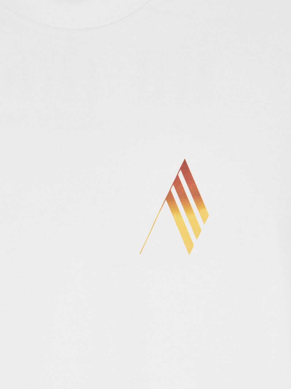 THE ATTICO ''Portofino vista mare'' t-shirt white, yellow and brown White/Burgundy SPEWCT356J063821
