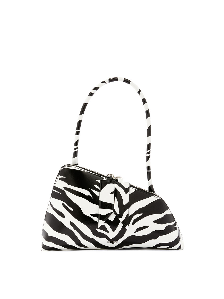 THE ATTICO ''Sunrise'' black and white shoulder bag WHITE/BLACK 236WAH42EL020020