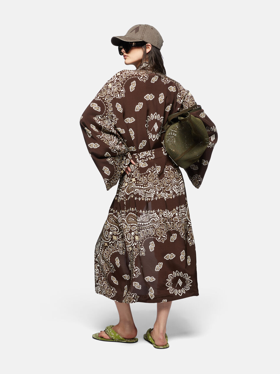 THE ATTICO Brown, beige and white caftan Brown/biege/white SPEWBK01V086P825