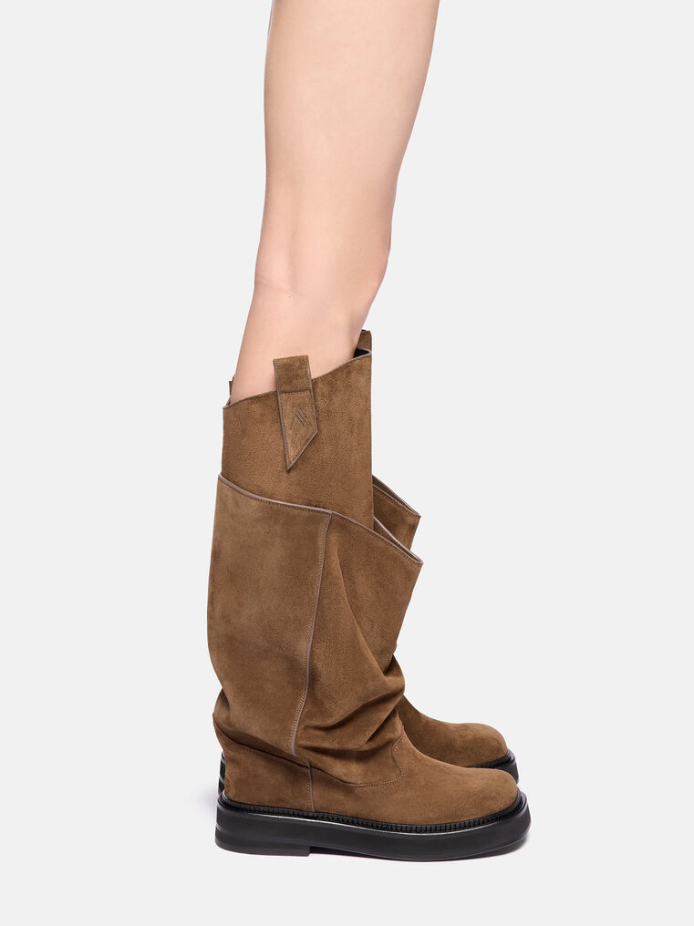 Attico Combat Boot ''new Robin Passeggiata'' Brown In Brown