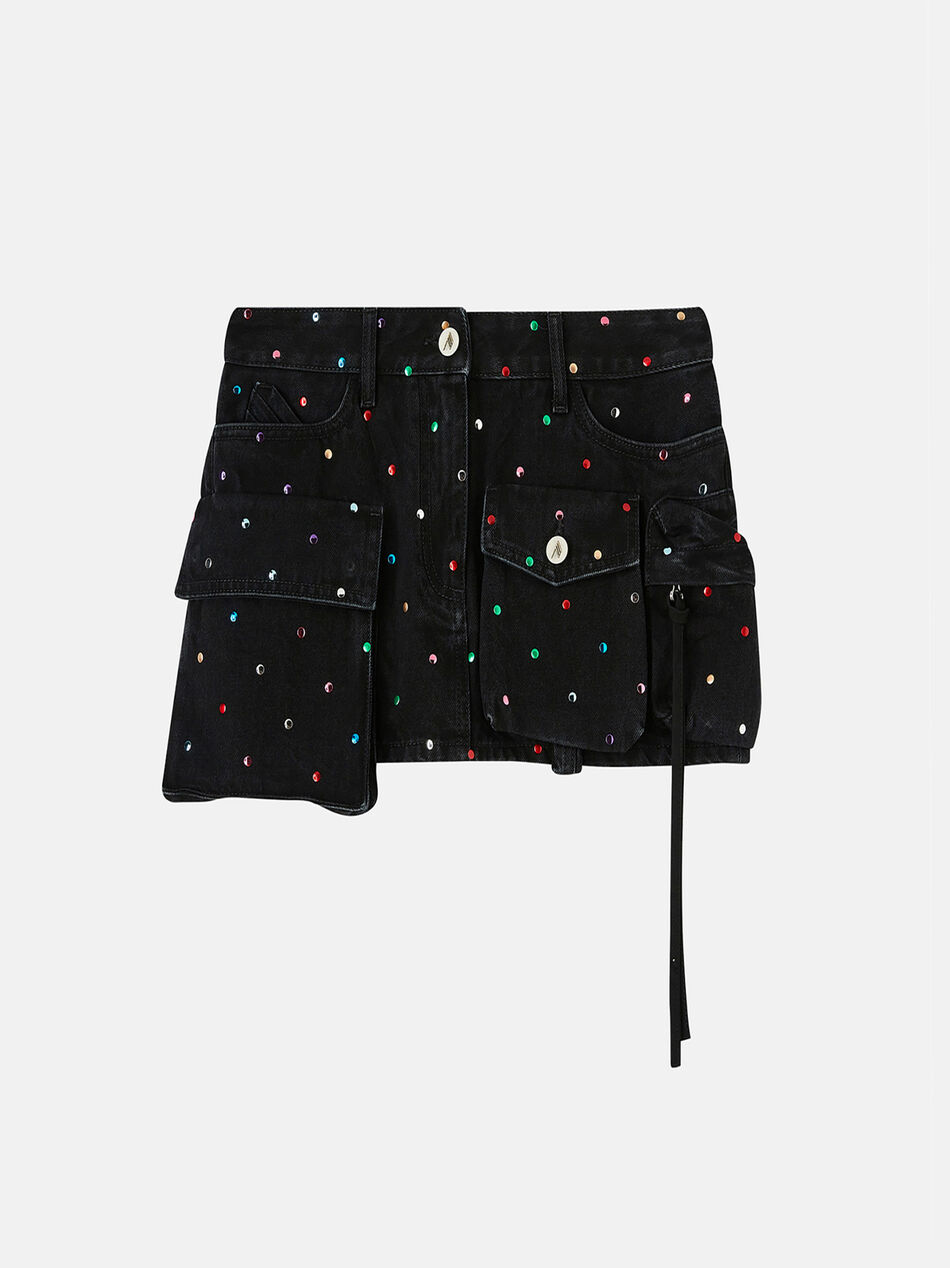 THE ATTICO ''Fay'' black mini skirt BLACK 247WCS136D075S100