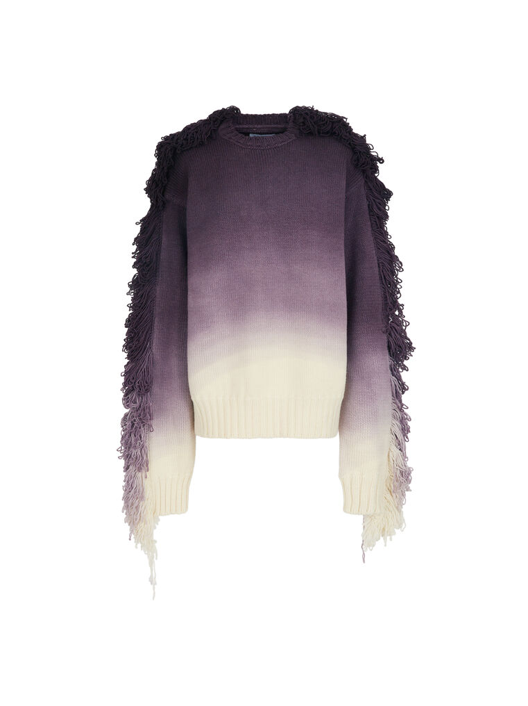 Shop Attico ''rundie'' Purple Multishades Sweater