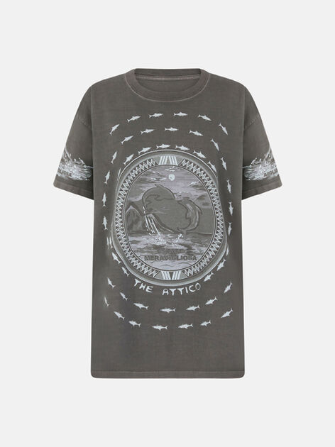 THE ATTICO Faded black t-shirt Faded black 250WCT00353JJJ059PR615