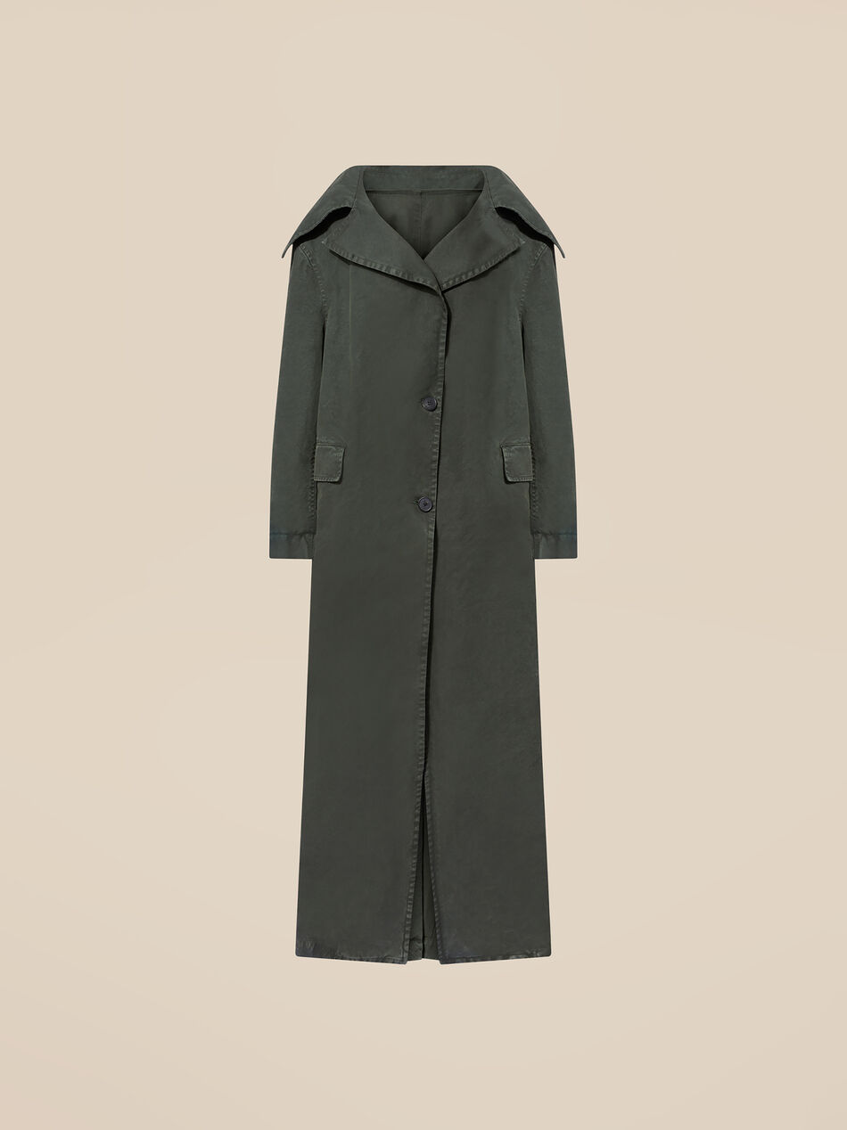 THE ATTICO Ivy green long coat Ivy Green 246WCC61C093152