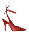 The Attico Call Me Back Venus slingback pumps with upcycled Swarovski crystals RED 202WSX00TV07010