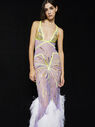 THE ATTICO ''Orchid'' lilac long dress  226WCW50H124359