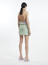 THE ATTICO ''Edie'' sage green mini skirt