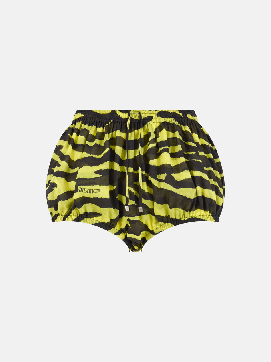 THE ATTICO Black and yellow shorts BLACK/YELLOW 260WCQ00016CCC134PR166