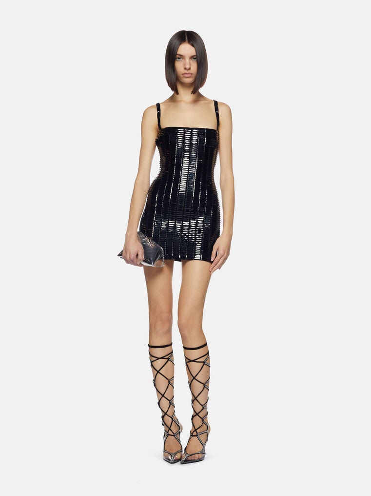 Shop Attico ''rue'' Black Mini Dress