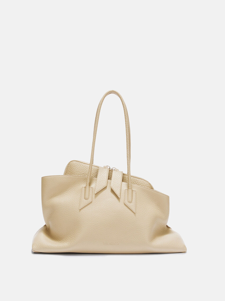 THE ATTICO ''La Passeggiata Medium'' sand top handle Sand 250WAH00054LBT117AA852