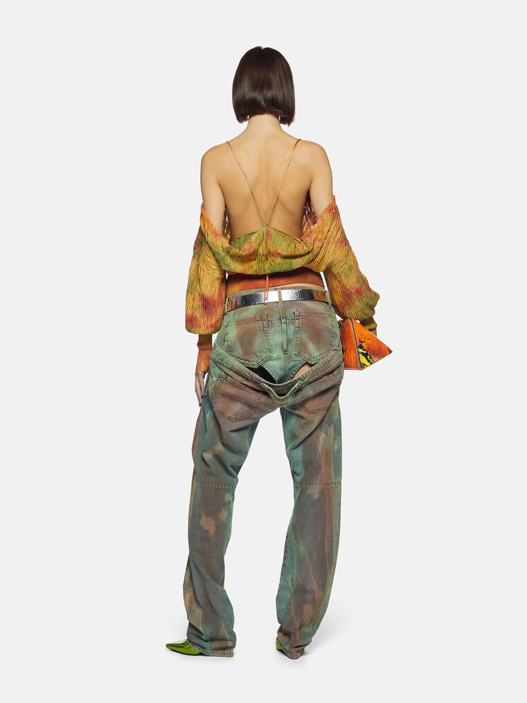Shop Attico ''deann'' Camouflage Long Pants
