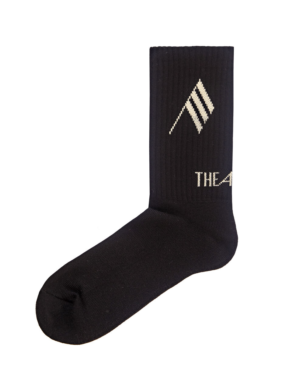 THE ATTICO Black bicolor sponge short socks BLACK 212WAK01C030202