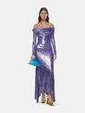 THE ATTICO "Fanny" lilac long dress  227WCW56E060011