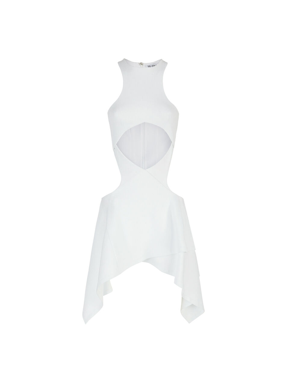 THE ATTICO "Magnolia" white mini dress WHITE 238WCA228J015001
