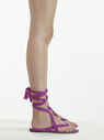 THE ATTICO ''Beth'' violet flat sandal