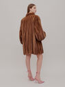 The Attico "Call Me Back" upcycled coat NATURAL 202WCX03F004060