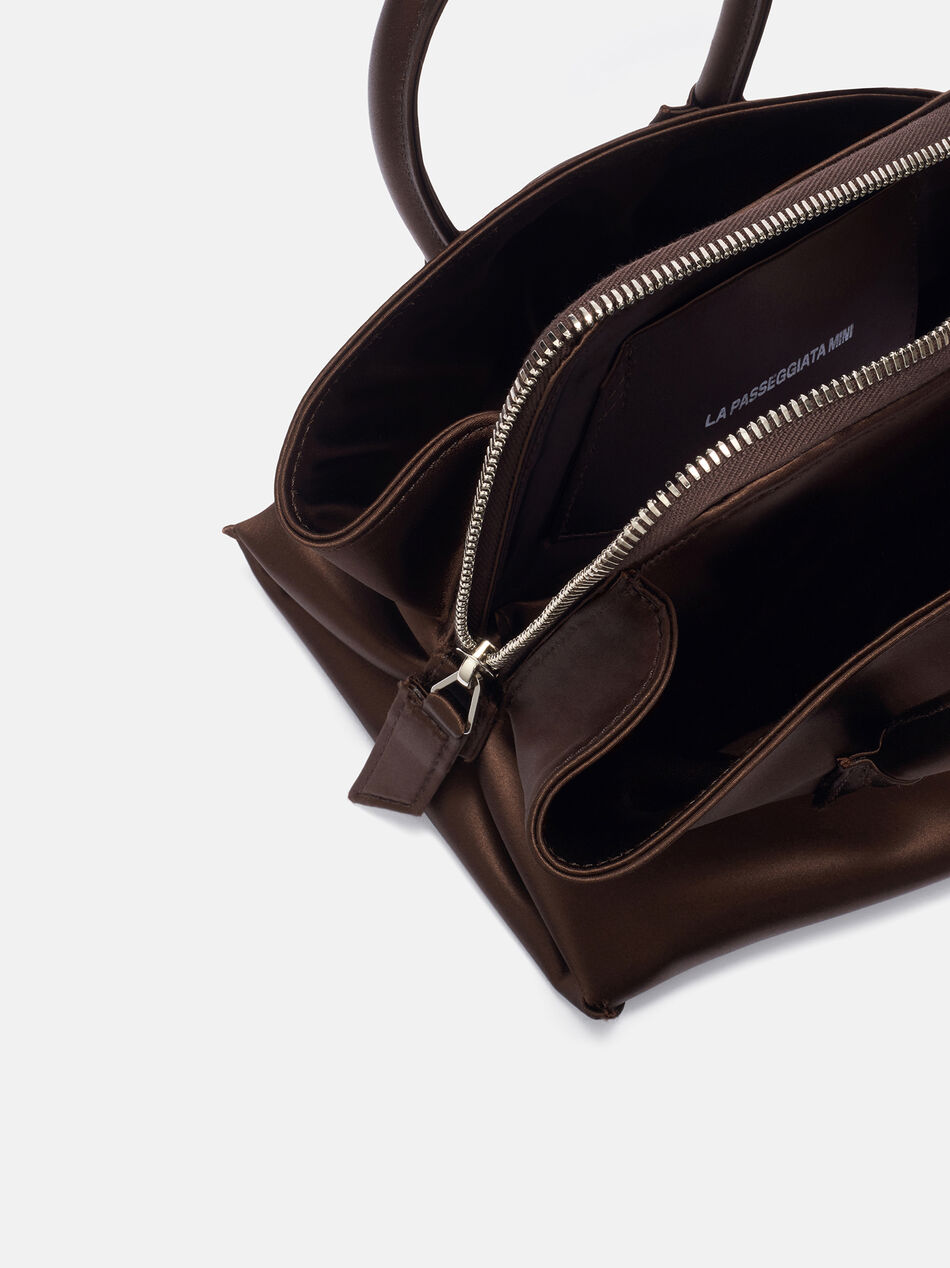 THE ATTICO ''La Passeggiata Mini'' dark brown top handle DARK BROWN 260WAH00063PCA001AA204