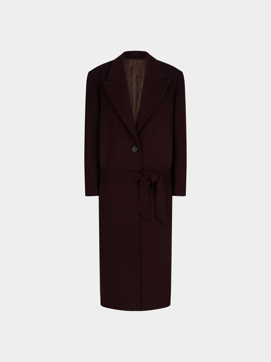 THE ATTICO Burgundy long coat BURGUNDY 251WCC00084WWV058AA114
