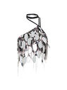 THE ATTICO ''Helen'' black, silver and pink top  231WCT164H143436
