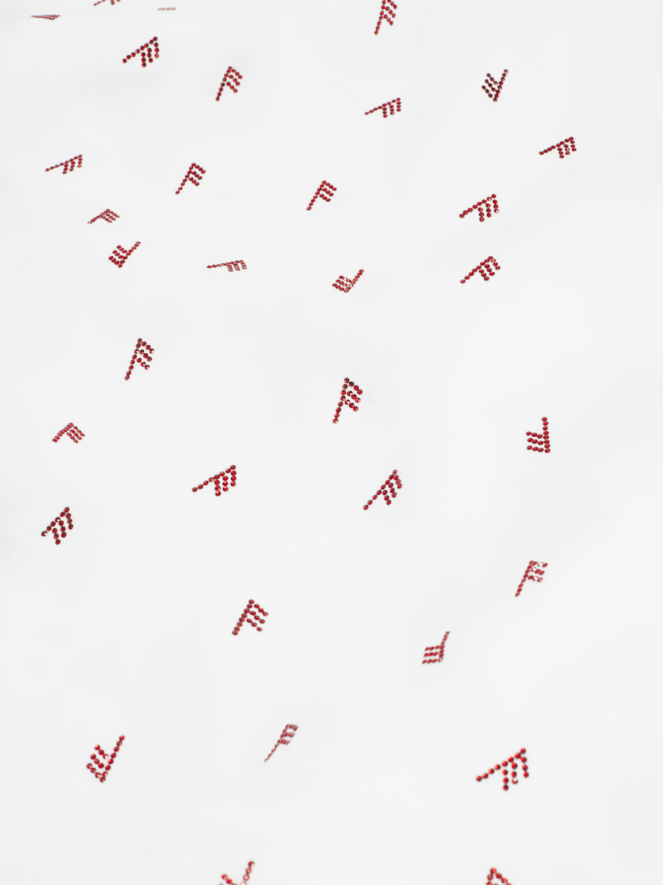 THE ATTICO T-shirt white and burgundy strass White/Burgundy SPEWCT000246J025L821