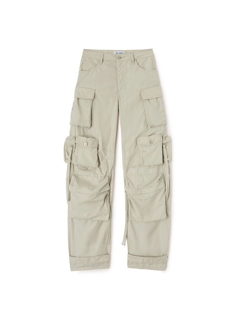 Shop Attico ''fern'' Ivory Long Pants