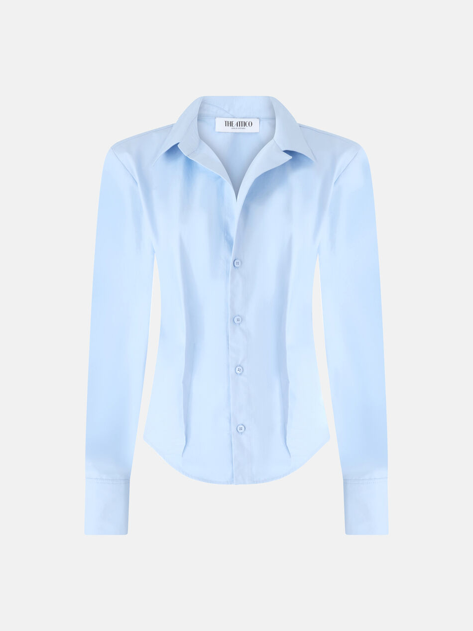 THE ATTICO Blue shirt DUSTY BLUE 260WCH00048CCC052AA013