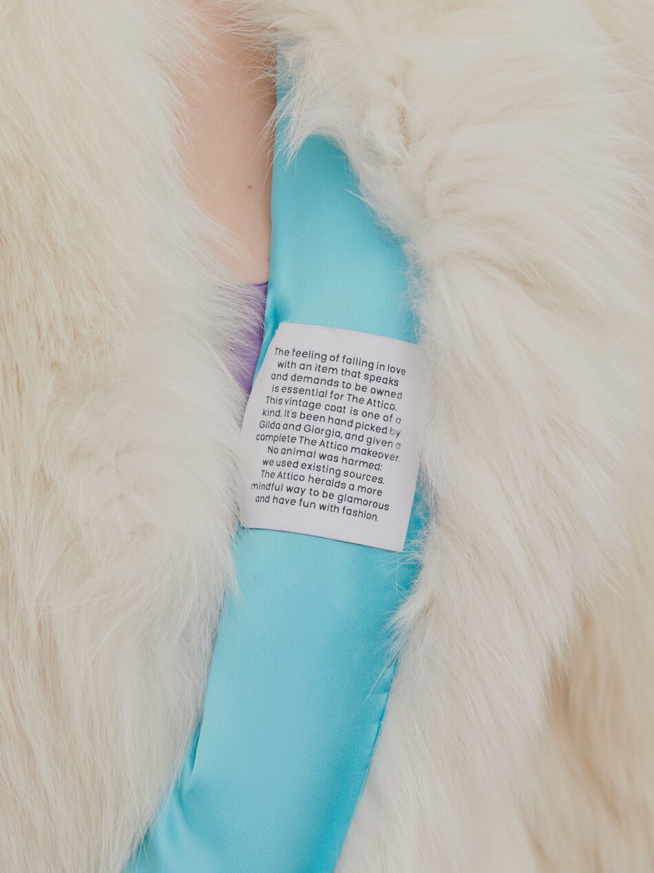 The Attico "Call Me Back" upcycled coat ICE 202WCX02F001042