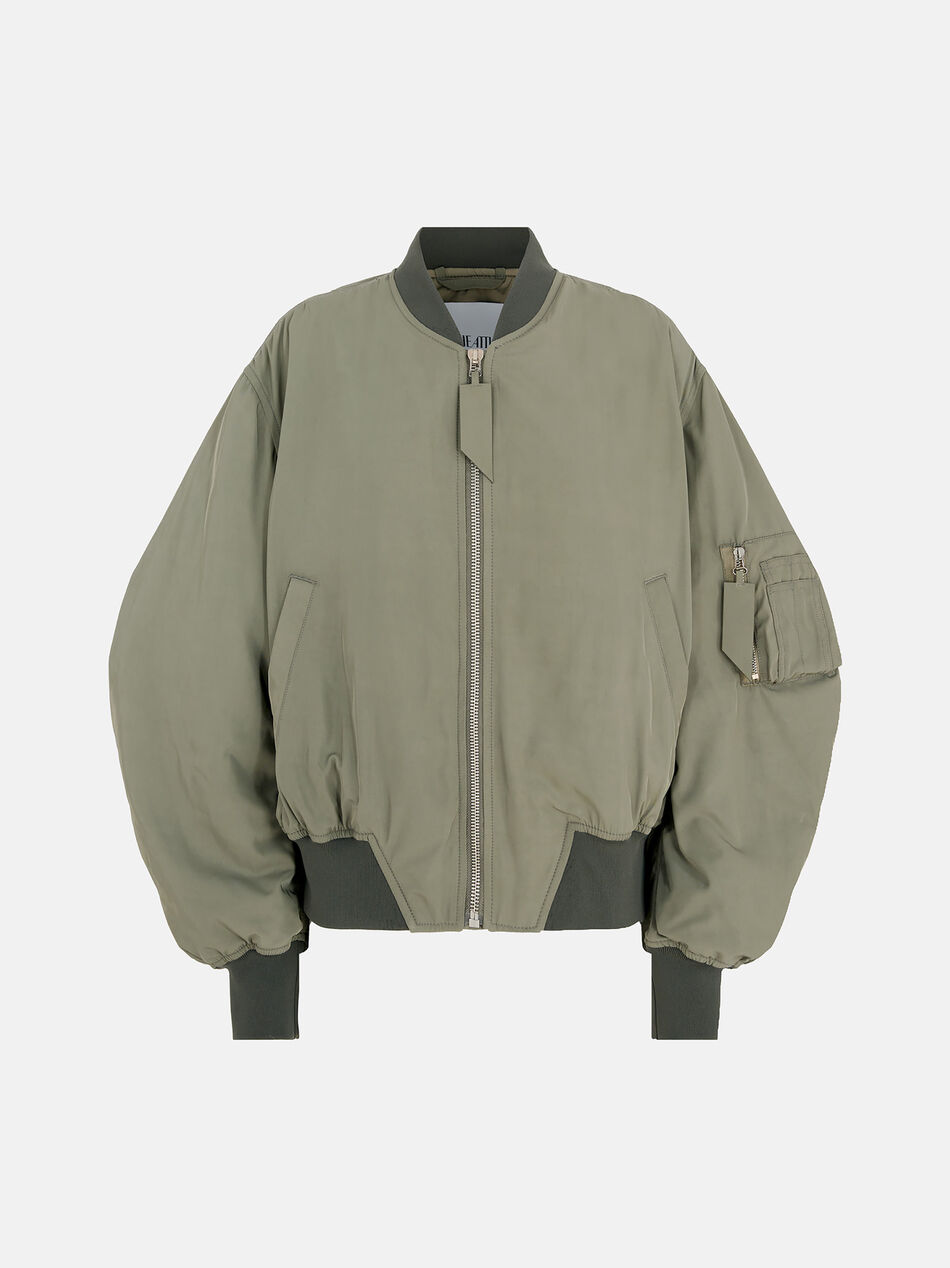 THE ATTICO "Anja'' military green bomber Military green 250WCB00070PLL001AA828